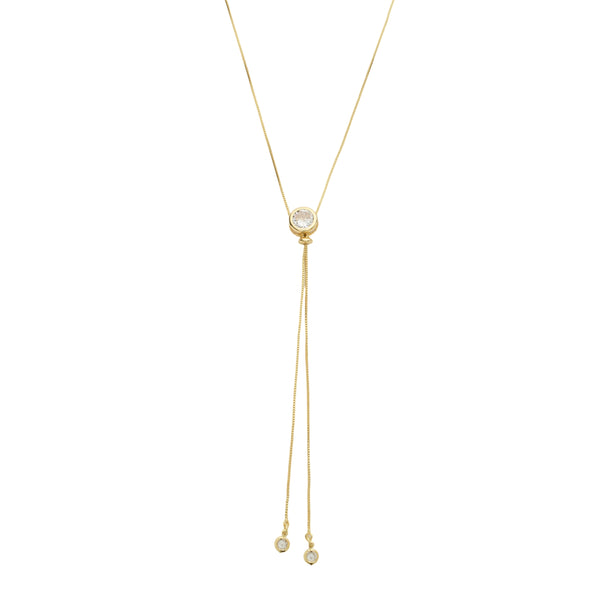 Colar gravatinha ponto de luz folheado