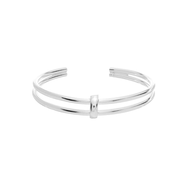 Bracelete de aro duplo folheado