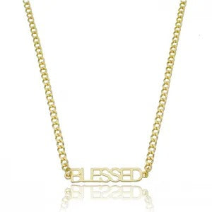 Choker corrente Blessed folheada