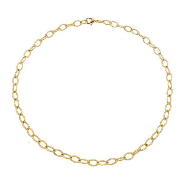 Choker elos médios folheada em ouro 18K