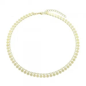 Choker medalhinhas folheada