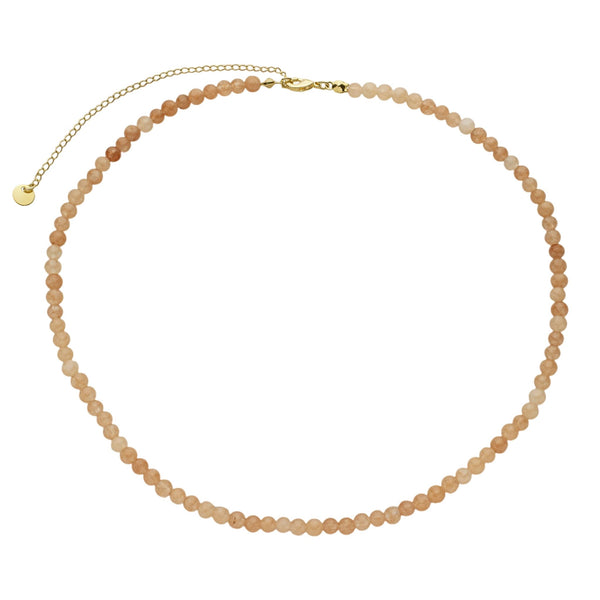 Colar inteiro com pedras da lua - 40 cm