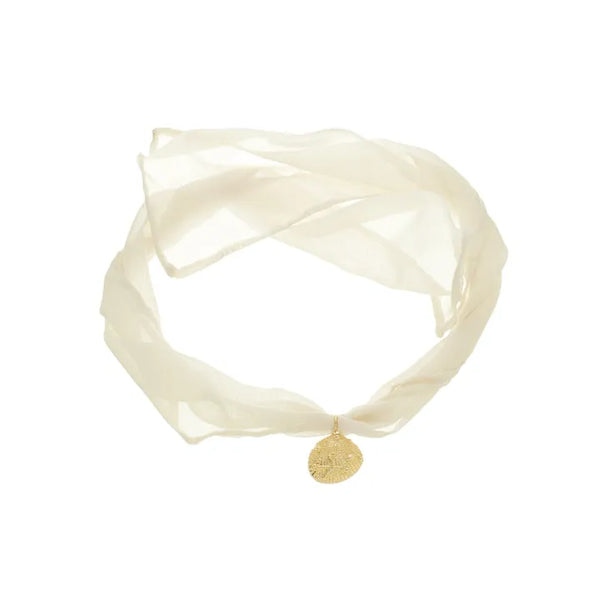 Colar Concha do Mar com lenço off white