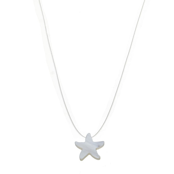 Colar Concha e Estrela do mar em Madrepérola no fio de nylon