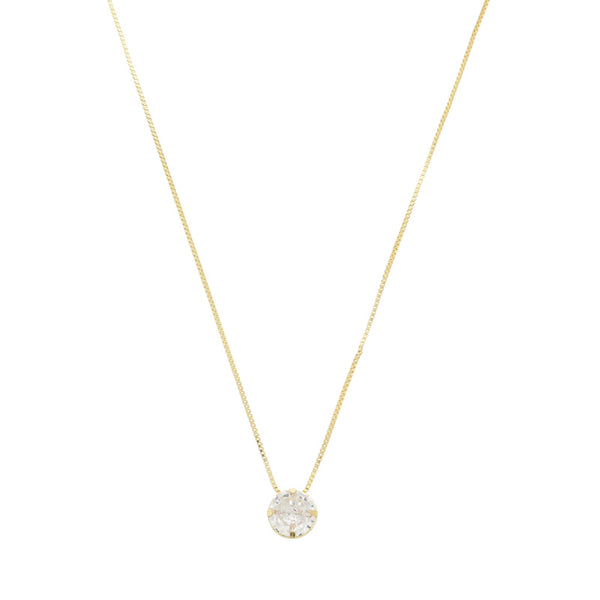 Colar ponto de luz folheado em ouro 18K