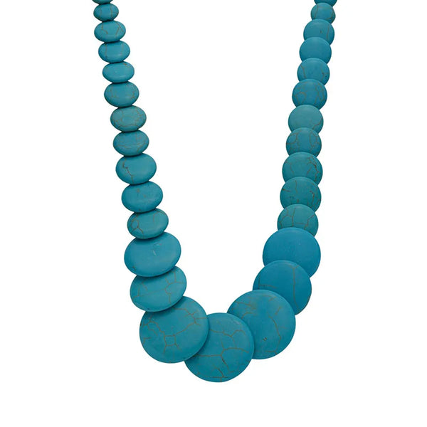 Colar Turquesa em Discos
