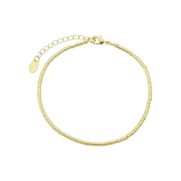 Pulseira canutilho folheado em ouro 18k