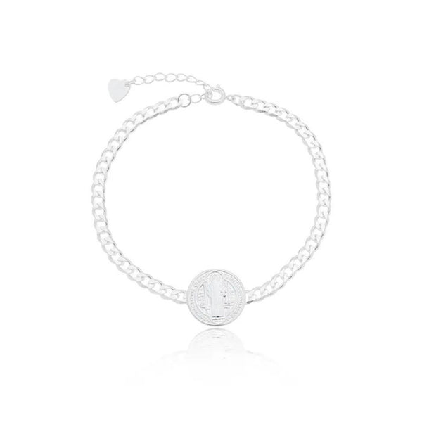 Pulseira de São Bento folheado em prata