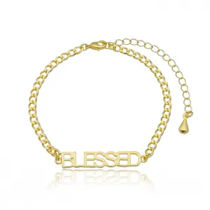 Pulseira corrente Blessed folheado