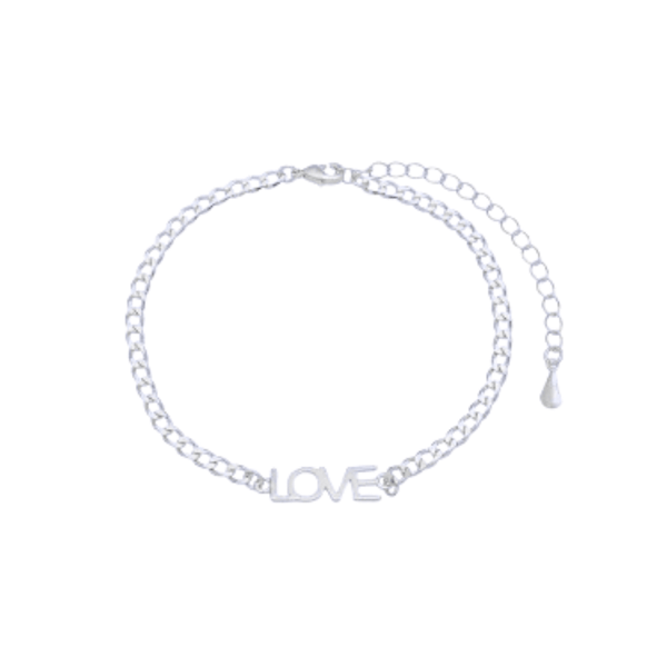 Pulseira corrente Love folheada