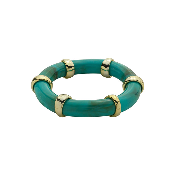 Pulseira de Resina com detalhes em dourado